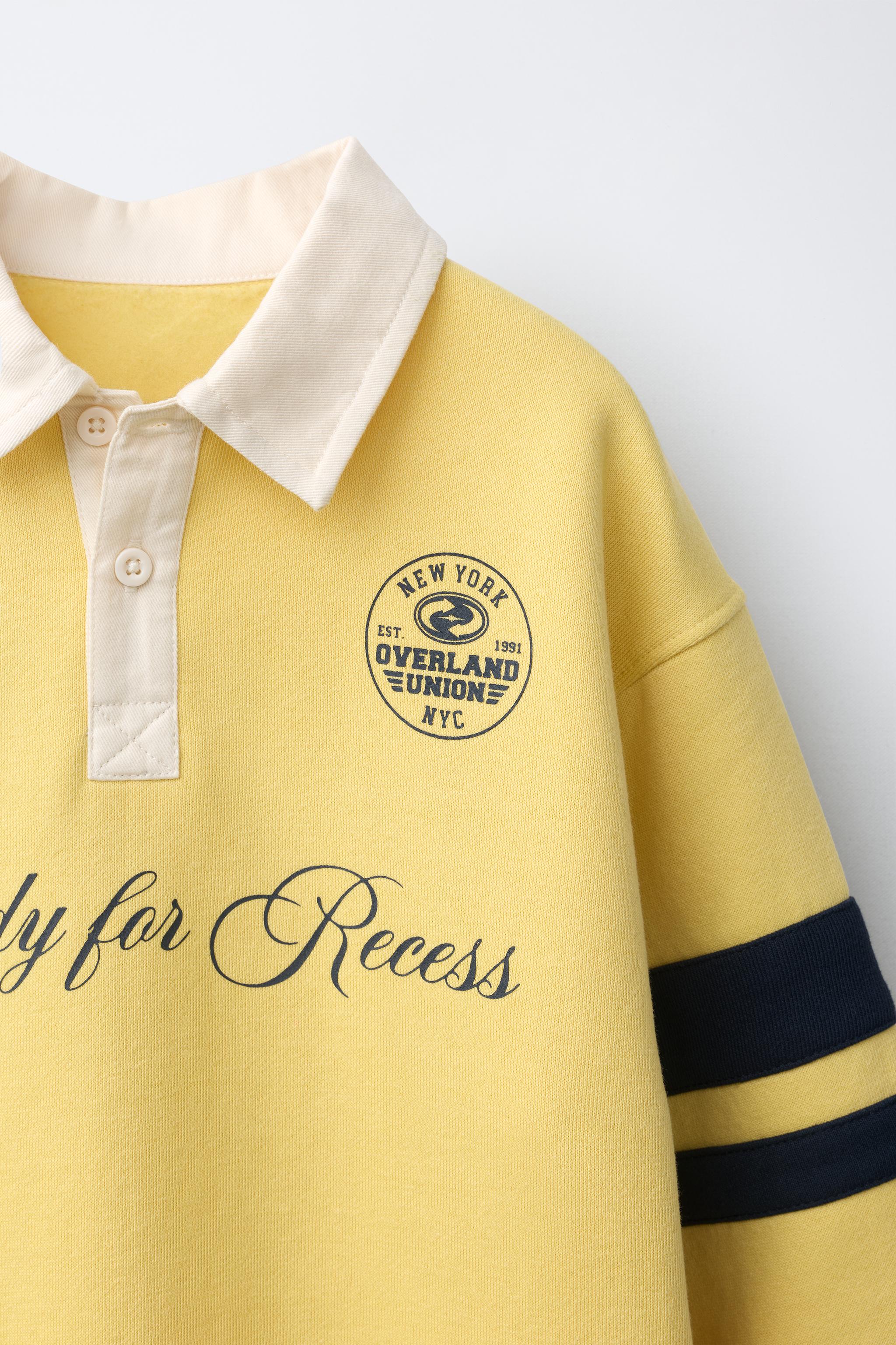 TEXT AND NUMBER PRINT POLO SHIRT